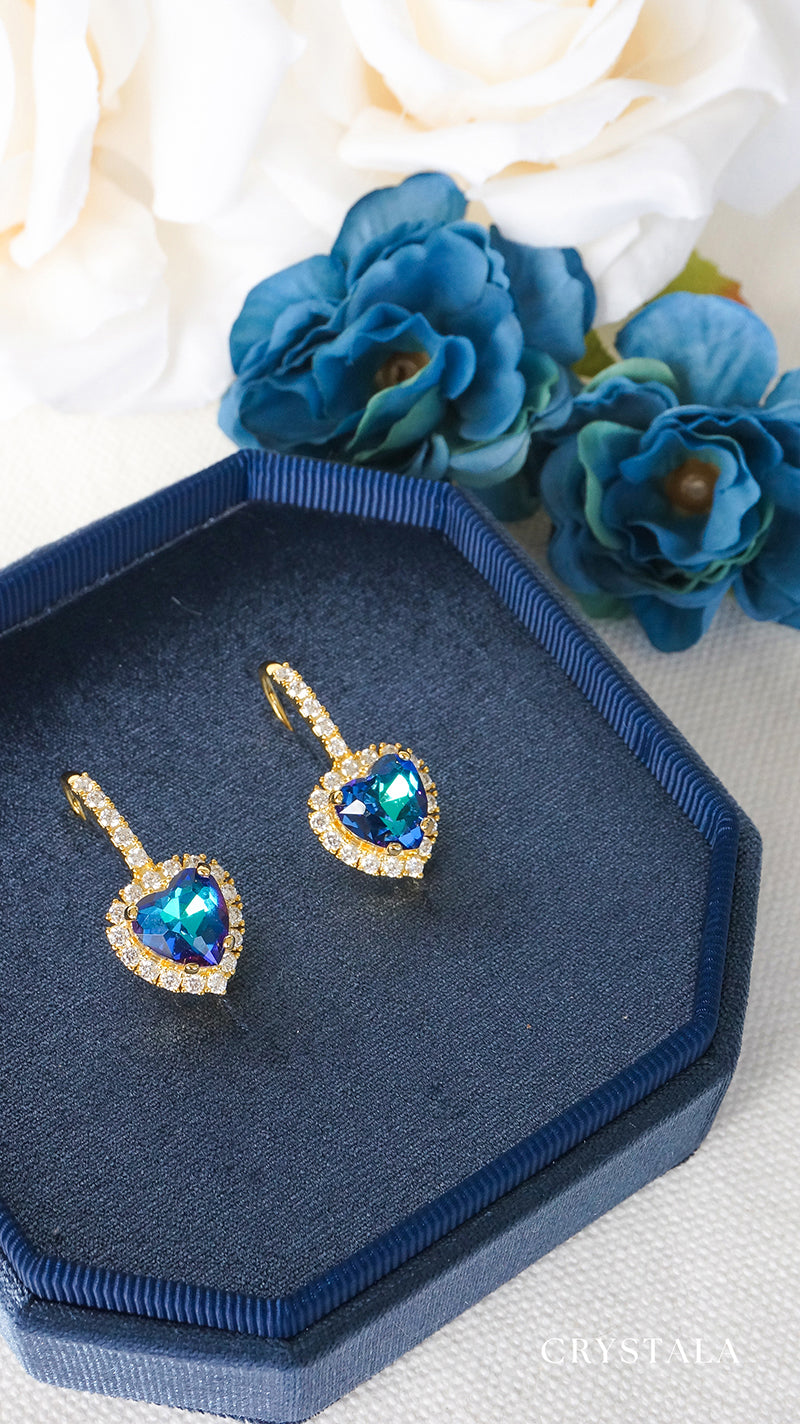 18k Gold Victoria Heart Earrings