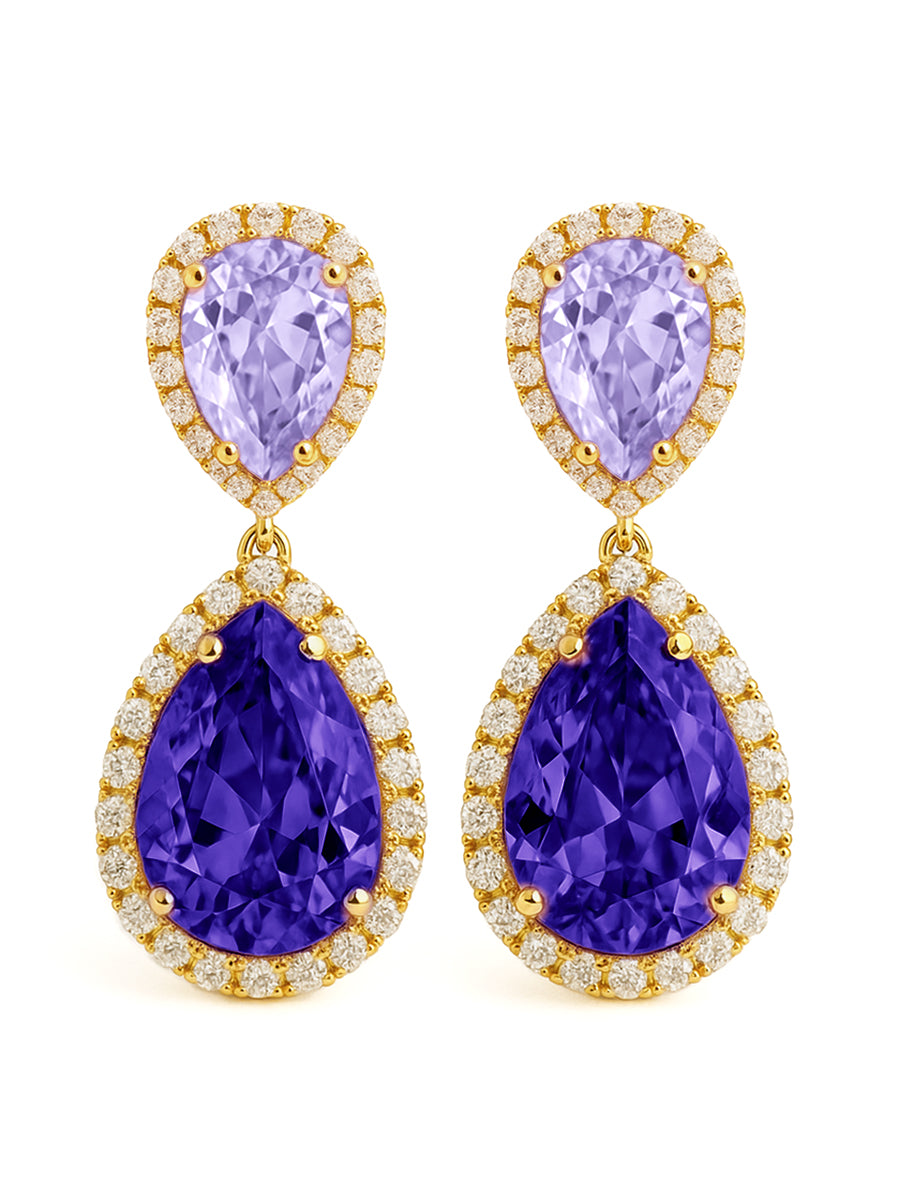 18k Gold Violette Earrings