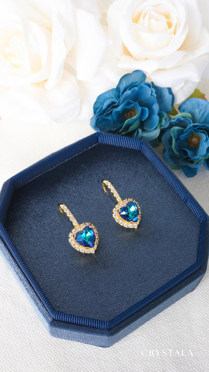 18k Gold Victoria Heart Earrings