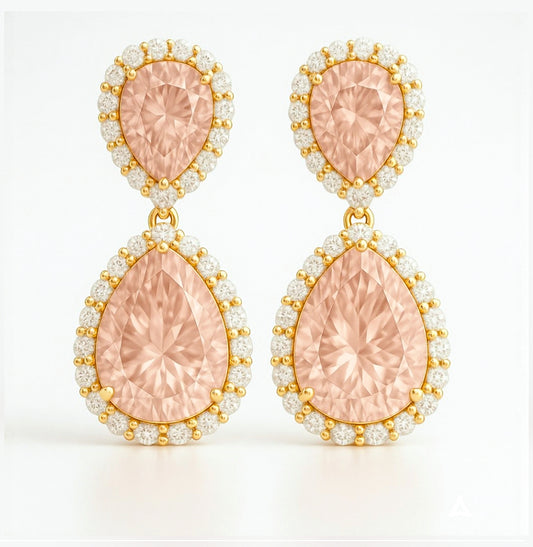 18k  Gold Ivy Earrings