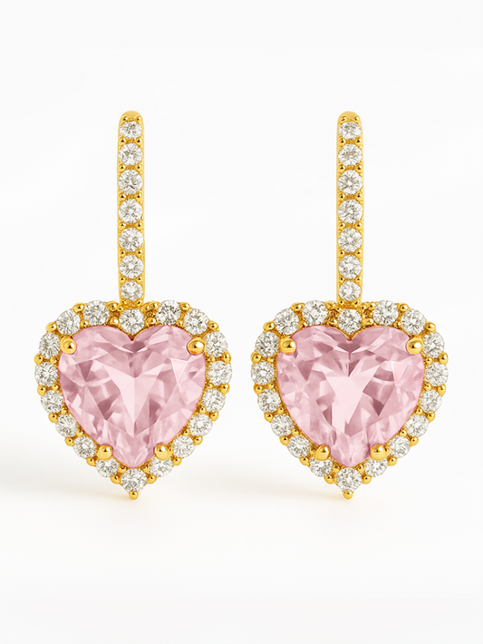 18k Gold Heart Ella Earrings