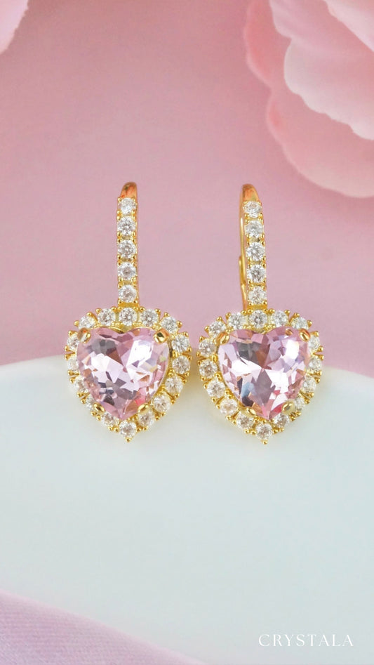 18k Gold Heart Ella Earrings